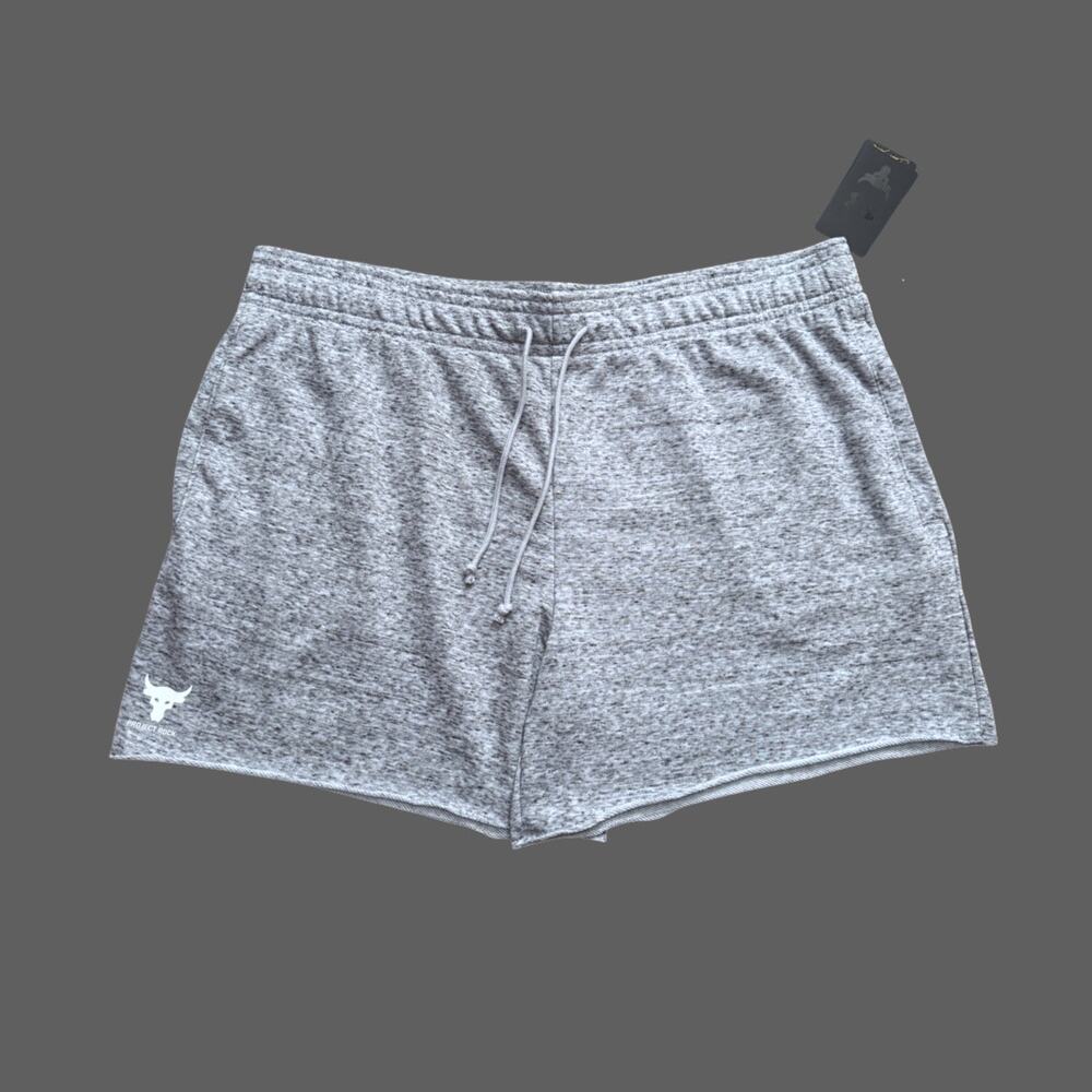 Under Armour Project Rock Terry Shorts Gray XXL
